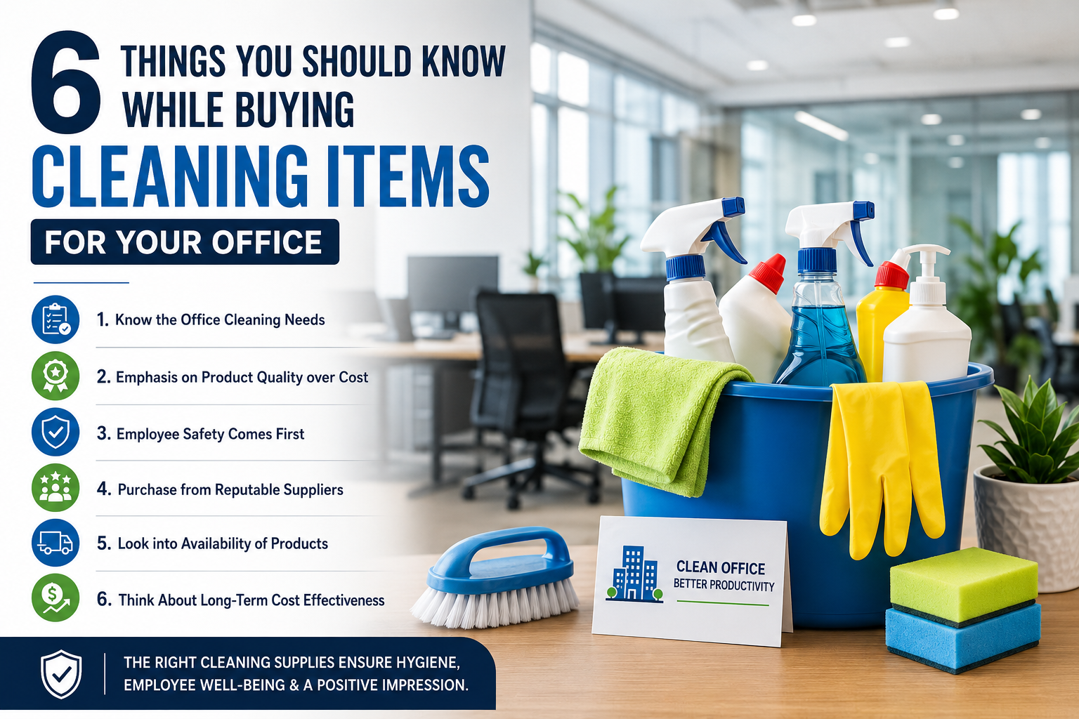 6 Things You Should Know While Buying Cleaning Items for Your Office