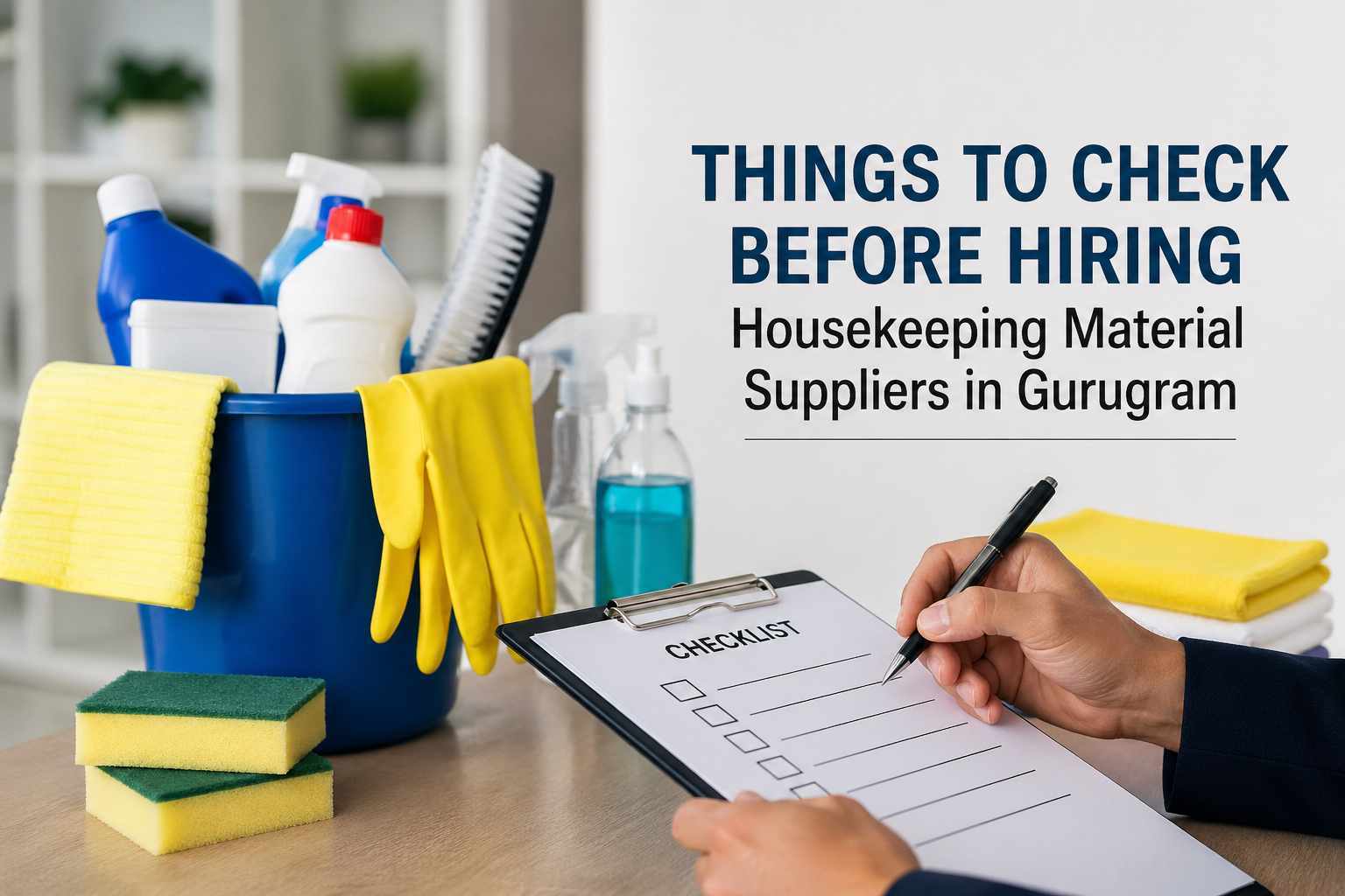 Things to Check Before Hiring Housekeeping Material Suppliers in Gurugram