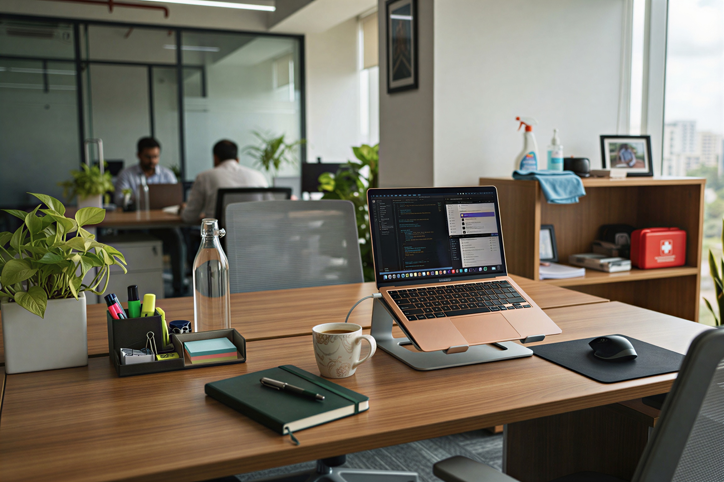 Essential office products including stationery, cleaning supplies, pantry items, and safety equipment for corporate workplaces in Noida