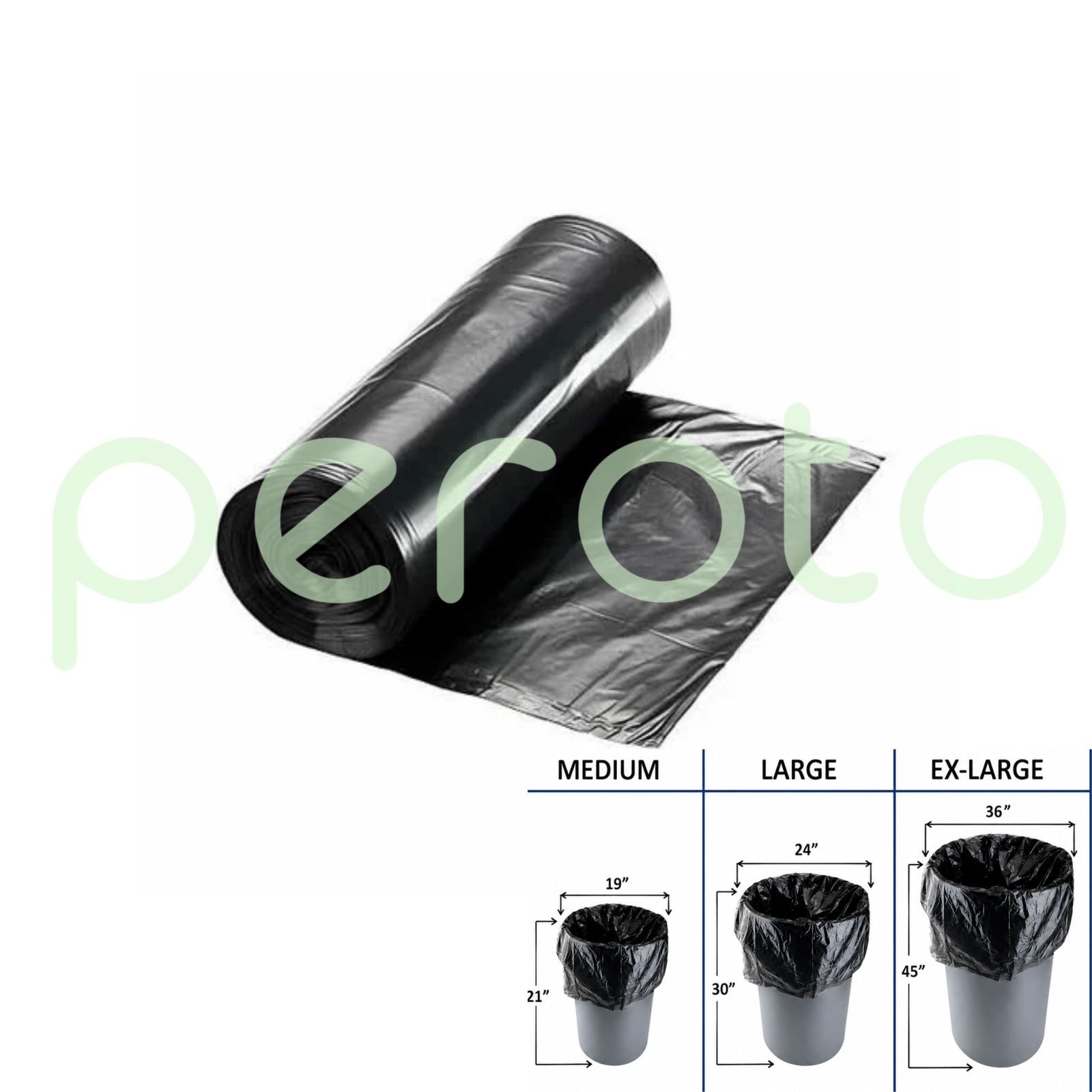 Roll-Garbage Bag (24*30 Black)